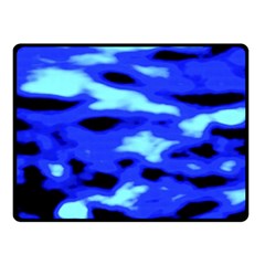 Blue Waves Abstract Series No11 Fleece Blanket (small) by DimitriosArt