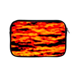 Red  Waves Abstract Series No14 Apple Macbook Pro 13  Zipper Case by DimitriosArt