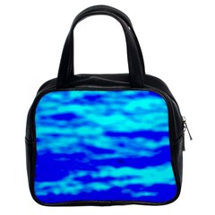 Blue Waves Abstract Series No12 Classic Handbag (two Sides) by DimitriosArt
