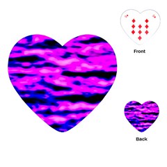 Purple  Waves Abstract Series No6 Playing Cards Single Design (heart) by DimitriosArt