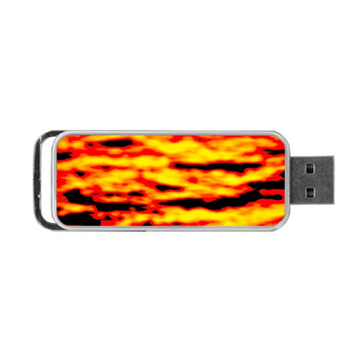 Red  Waves Abstract Series No16 Portable USB Flash (Two Sides)