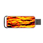 Red  Waves Abstract Series No16 Portable USB Flash (Two Sides) Back