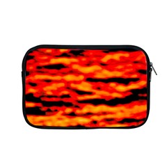 Red  Waves Abstract Series No17 Apple Macbook Pro 13  Zipper Case by DimitriosArt