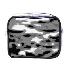 Black Waves Abstract Series No 1 Mini Toiletries Bag (one Side) by DimitriosArt