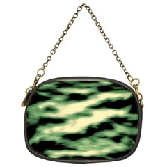 Green  Waves Abstract Series No14 Chain Purse (two Sides) by DimitriosArt