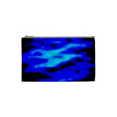 Blue Waves Abstract Series No13 Cosmetic Bag (small) by DimitriosArt