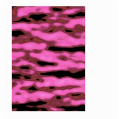 Pink  Waves Abstract Series No1 Large Garden Flag (two Sides) by DimitriosArt