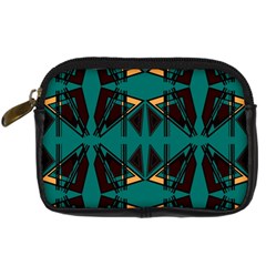 Abstract Geometric Design    Digital Camera Leather Case by Eskimos