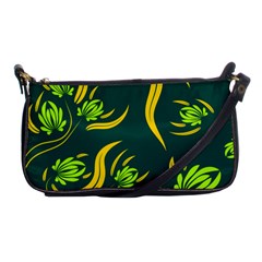 Folk Flowers Print Floral Pattern Ethnic Art Shoulder Clutch Bag by Eskimos