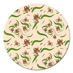 Folk Flowers Print Floral Pattern Ethnic Art Magnet 5  (round) by Eskimos