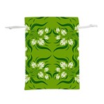 Floral folk damask pattern  Lightweight Drawstring Pouch (S) Front
