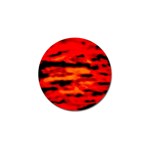 Red  Waves Abstract Series No16 Golf Ball Marker Front