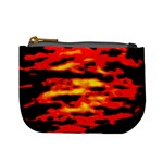 Red  Waves Abstract Series No17 Mini Coin Purse Front