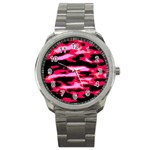 Using as a basis the wave action from the Aegean Sea, and following specific technics in capture and post-process, I have created that abstract series, based on the water flow. Sport Metal Watch Front