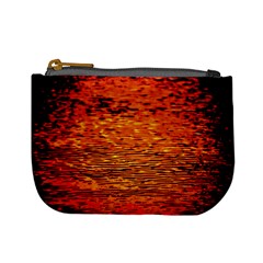 Red Waves Flow Series 1 Mini Coin Purse by DimitriosArt