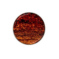 Red Waves Flow Series 2 Hat Clip Ball Marker by DimitriosArt
