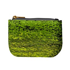 Green Waves Flow Series 1 Mini Coin Purse by DimitriosArt