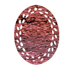 Pink  Waves Flow Series 2 Ornament (oval Filigree) by DimitriosArt