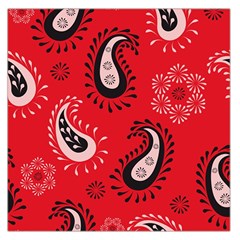 Floral Pattern Paisley Style Paisley Print   Large Satin Scarf (square) by Eskimos