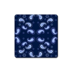 Floral Pattern Paisley Style Paisley Print   Square Magnet by Eskimos