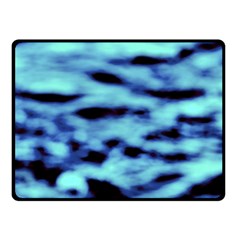 Blue Waves Flow Series 4 Double Sided Fleece Blanket (small)  by DimitriosArt