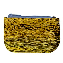 Yellow Waves Flow Series 2 Large Coin Purse by DimitriosArt