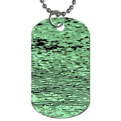 Blue Waves Flow Series 4 Dog Tag (one Side) by DimitriosArt