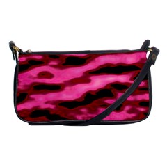 Pink  Waves Flow Series 3 Shoulder Clutch Bag by DimitriosArt