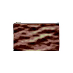 Pink  Waves Flow Series 7 Cosmetic Bag (small) by DimitriosArt