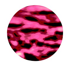 Pink  Waves Flow Series 9 Mini Round Pill Box by DimitriosArt