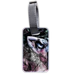 Watercolor Girl Luggage Tag (two Sides) by MRNStudios