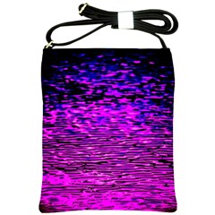 Magenta Waves Flow Series 1 Shoulder Sling Bag by DimitriosArt