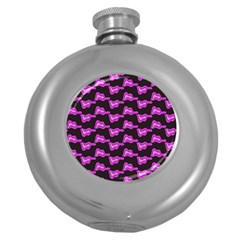 Abstract Waves Round Hip Flask (5 Oz) by SychEva