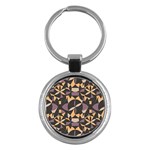 Abstract pattern geometric backgrounds   Key Chain (Round)