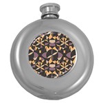 Abstract pattern geometric backgrounds   Round Hip Flask (5 oz)