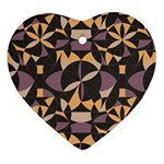 Abstract pattern geometric backgrounds   Heart Ornament (Two Sides)