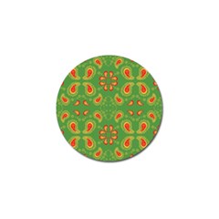 Floral Pattern Paisley Style Paisley Print  Doodle Background Golf Ball Marker by Eskimos