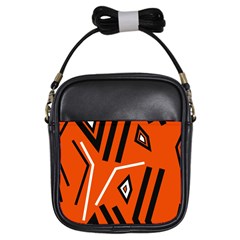 Abstract Pattern Geometric Backgrounds   Girls Sling Bag by Eskimos