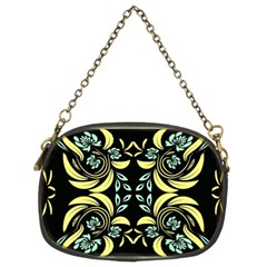 Floral Folk Damask Pattern Fantasy Flowers  Chain Purse (two Sides) by Eskimos