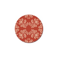 Floral Folk Damask Pattern Fantasy Flowers Floral Geometric Fantasy Golf Ball Marker (4 Pack) by Eskimos