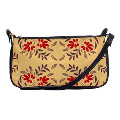 Floral Folk Damask Pattern Fantasy Flowers Floral Geometric Fantasy Shoulder Clutch Bag by Eskimos