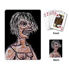 Sketchy Style Drawing Zombie Woman Playing Cards Single Design (rectangle) by dflcprintsclothing