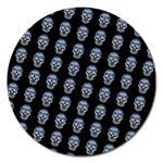 Skulls, Demonic Skull pattern, Frida Kahlo stylised Magnet 5  (Round) Front