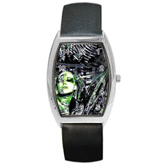 Dubstep Alien Barrel Style Metal Watch by MRNStudios