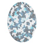 Camouflageblancbleu Ornament (Oval)