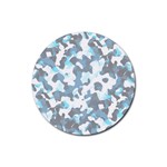 Camouflageblancbleu Rubber Coaster (Round)