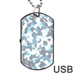 Camouflageblancbleu Dog Tag USB Flash (One Side)