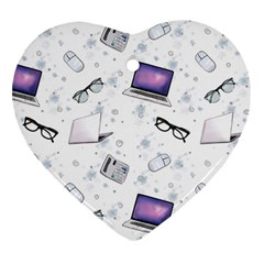 Computer Work Heart Ornament (two Sides) by SychEva