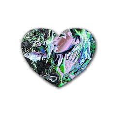 Glam Rocker Rubber Coaster (heart) by MRNStudios