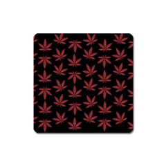 Weed Pattern Square Magnet by Valentinaart